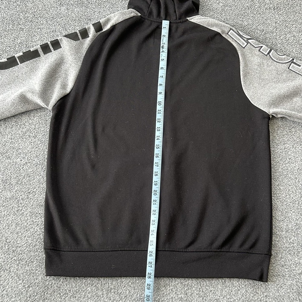 Ecko Unltd Hoodie Mens Large Black Gray Rhino Logo Full Zip Sweatshirt Fleece - Picture 8 of 9